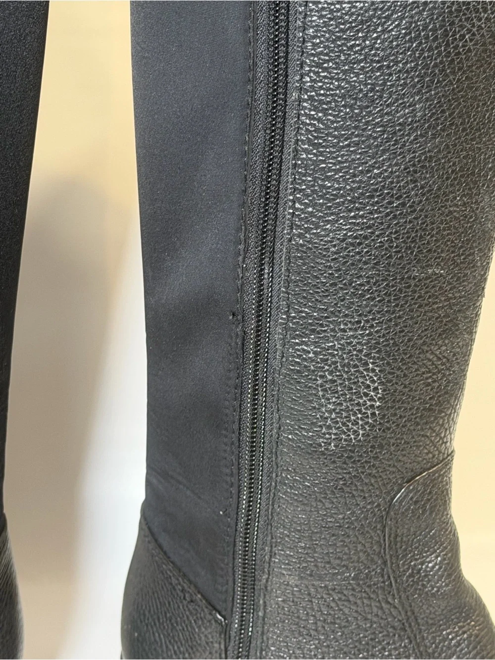 Tory Burch Selden Stretch Womens 8 M Black Leather Tall Riding Boots